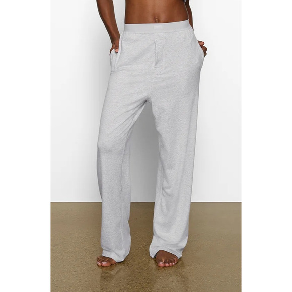 SKIMS Pants - NWT Skims Light Heather Black Loose Boyfriend Pants